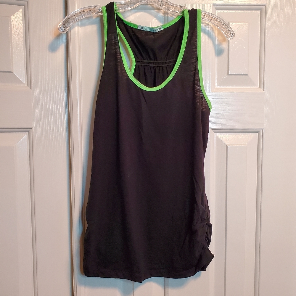 Maurices Tank Top - Black/lime green